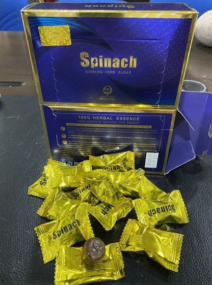 Spinach Candy Ginseng Coffee Original 1 Box 30pcs - Spinach Ginseng Herbal FREE SHIPPING