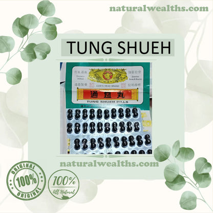 Tung Shueh Pills For relieves joint pain, muscle pain, low back pain, rheumatic pain, overcomes difficulty sleeping Free Shipping